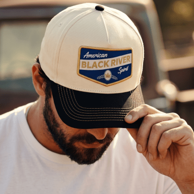 Cap - Black River Omaha Cotton Snapback (off-white/black)
