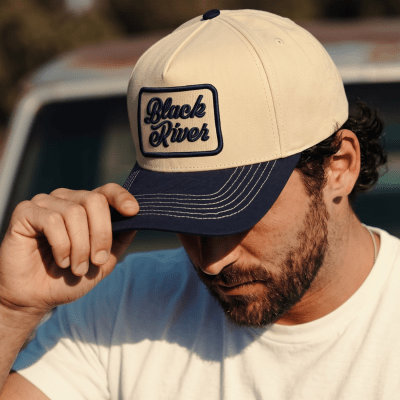 Cap - Black River Denver Cotton Snapback (cream/navy)