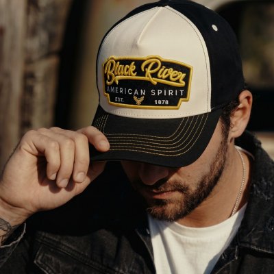 Cap - Black River Black Yellow Trucker (black/white/yellow)