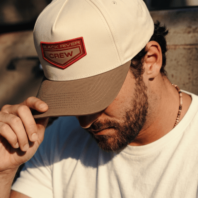Cap - Black River Crew Cotton Snapback (off-white/khaki)