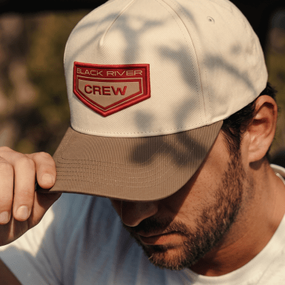 Cap - Black River Crew Cotton Snapback (off-white/khaki)