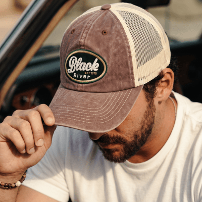 Cap - Black River Eugene Washed Trucker (brown/cream)