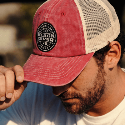 Cap - Black River Knoxville Washed Trucker (red/cream)