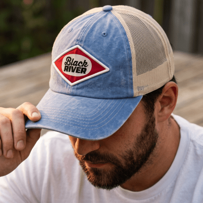 Cap - Black River Memphis Washed Trucker (light blue/cream)