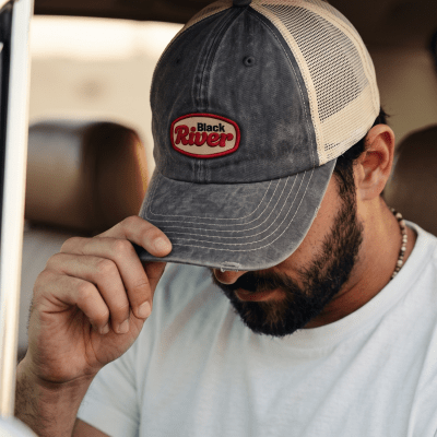 Cap - Black River Portland Washed Trucker (black/cream)