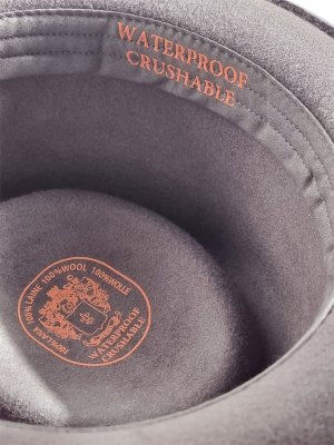 Hats - Gårda Gallio Pork Pie Wool Hat (grey)