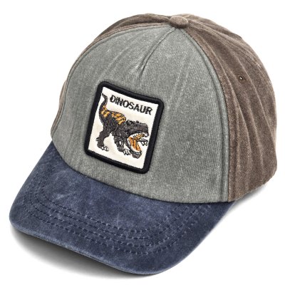Cap Kids - Gårda Dinosaur Cap (grey/brown/blue)