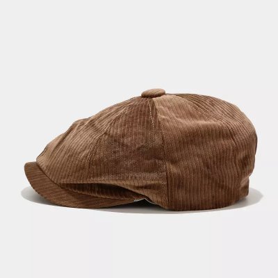 Flat cap - Gårda Belmont Corduroy Cap (brown)