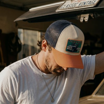 Cap - Black River Tow Trucker (cream/blue/orange)