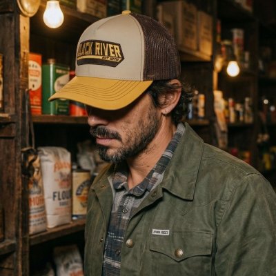 Cap - Black River Summit Trucker (beige/brown/yellow)