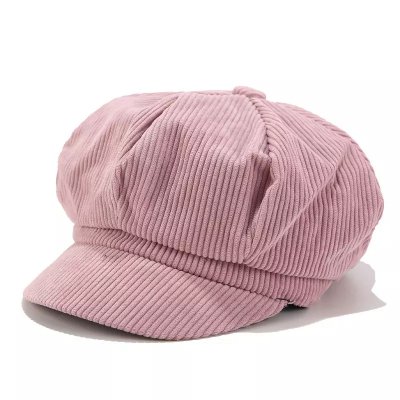 Flat cap - Gårda Carlisle Corduroy Cap (pink)