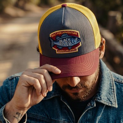 Cap - Black River Adventure Trucker (blue/beige/red)