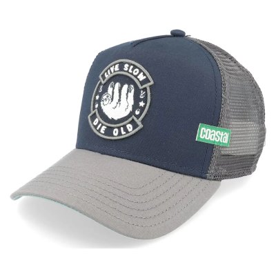 Cap - Coastal HFT Die Old Trucker (blue/grey)
