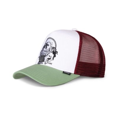 Cap - Djinns HFT Lazy Mermaid Trucker (white/red/green)