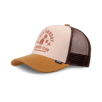 Cap - Djinns HFT Lazy Barista Trucker (beige/brown)