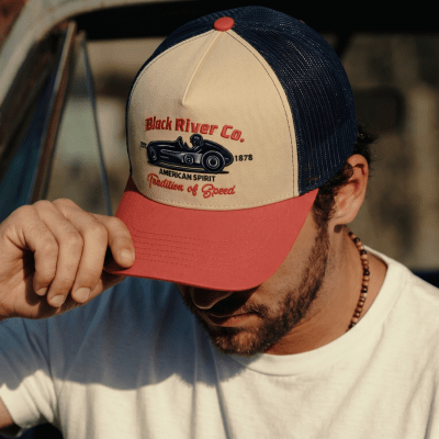 Cap - Black River Tradition Of Speed Trucker (beige/navy/red)