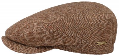 Flat cap - Stetson Belfast Woolrich Herringbone (light brown)