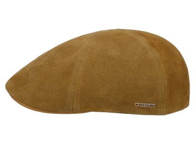 Flat cap - Stetson Madison Texas Calf Split Leather (brown)