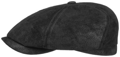 Flat cap - Stetson Brooklin Leather (black)