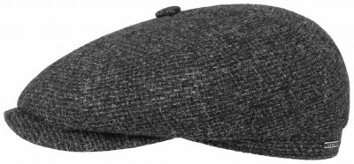 Flat cap - Stetson Hatteras Wool Rough (anthracite)