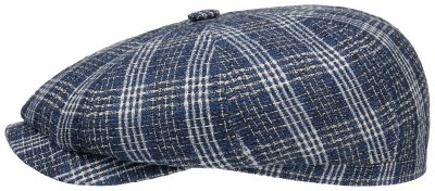 Flat cap - Stetson Driver Cap Linen/cotton (blue-multi)