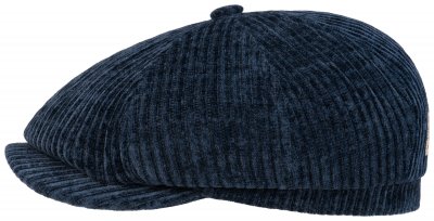 Flat cap - Stetson Hatteras Corduroy Jersey Newsboy Cap (blue)