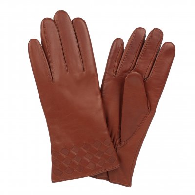 Gloves - HK Women's Hairsheep Leather Glove with Wool Lining (Cognac)