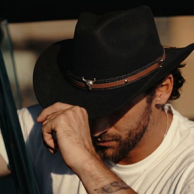 Hats - Gårda Santaquin Crushable Wool felt Western hat (black)