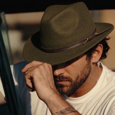 Hats - Gårda Vicenza Crushable Wool felt Fedora (green)