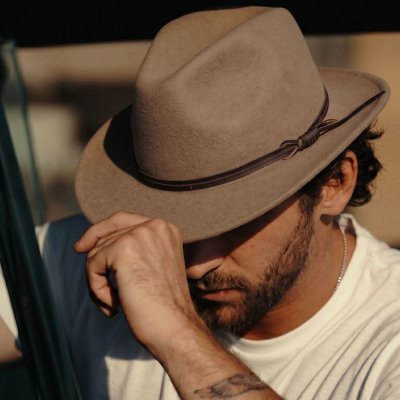 Hats - Gårda Vicenza Crushable Wool felt Fedora (beige)
