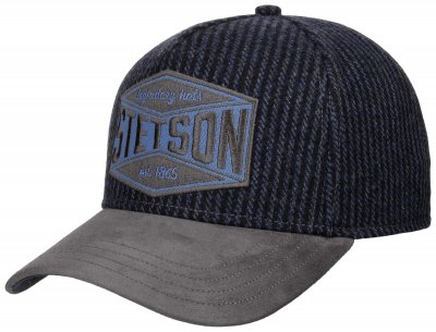 Caps - Stetson Trucker Cap Goat Suede Wool (blue/grey)