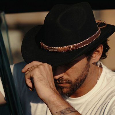 Hats - Gårda Toquerville Crushable Wool felt Western hat (black)