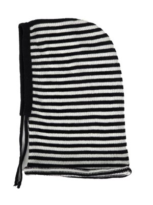 Balaclava - Gårda Valloire Striped Wool Mix Balaclava (black/white)