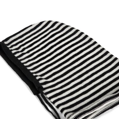 Balaclava - Gårda Valloire Striped Wool Mix Balaclava (black/white)