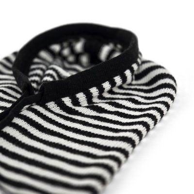 Balaclava - Gårda Valloire Striped Wool Mix Balaclava (black/white)