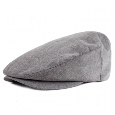 Flat cap - Brixton Barrel (grey chambray)