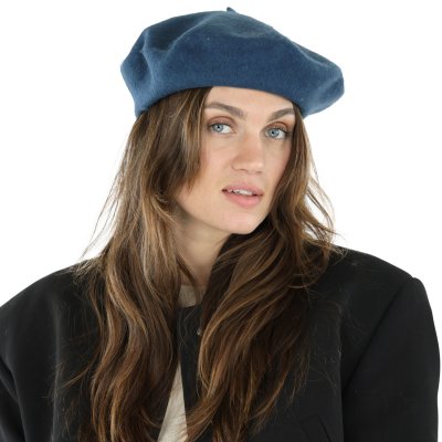 Berets - Gårda Annecy Wool Beret (petrol)