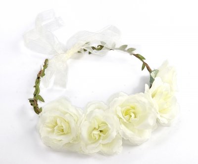 Flower wreath - Gårda Rose Flowerband (white)
