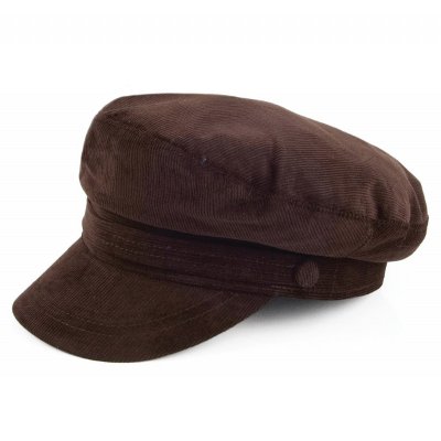 Fiddler cap - Jaxon Hats Corduroy Fiddler Cap (brown)