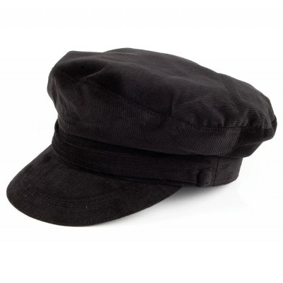 Fiddler cap - Jaxon Hats Corduroy Fiddler Cap (black)