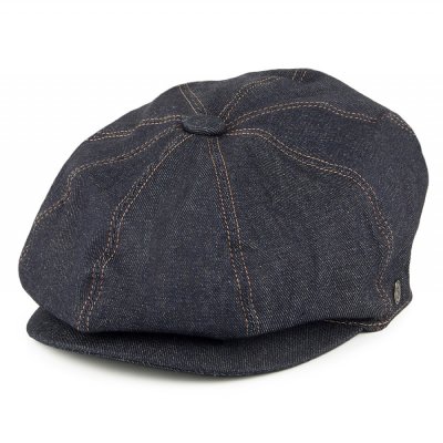 Flat cap - Jaxon Denim Newsboy Cap (dark blue)