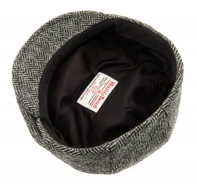 Flat cap - CTH Ericson Edward Sr. Harris Tweed (black)