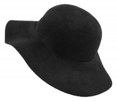 Hats - Gårda Lessia Floppy Wool Hat (black)
