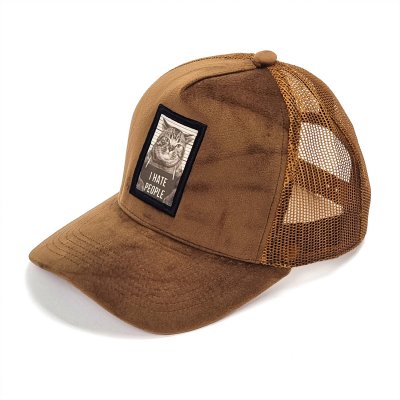 Caps - Gårda Velvet Trucker I Hate People (brown)