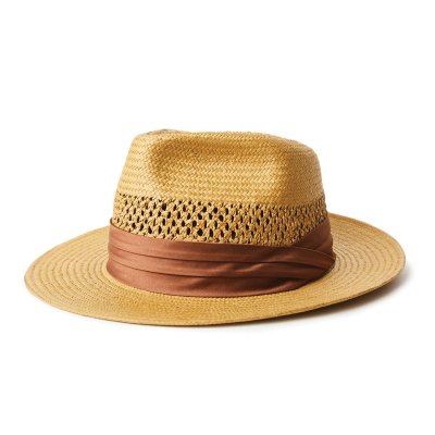 Hats - Brixton Goodman Straw Fedora (brown)
