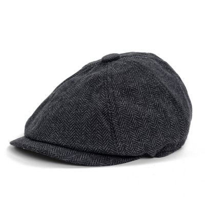 Flat cap - Gårda Aberdour Newsboy (black/grey)