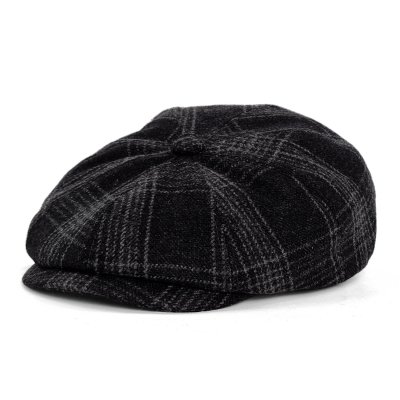 Flat cap - Gårda Premium Banbury Wool Newsboy (black)