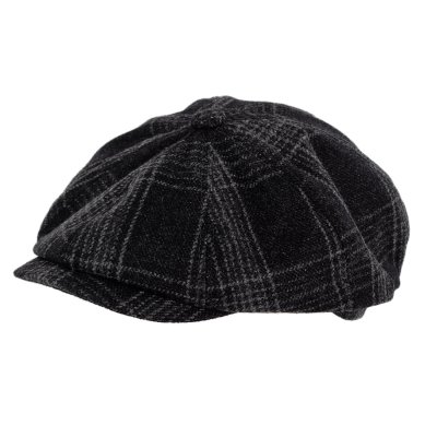 Flat cap - Gårda Premium Banbury Wool Newsboy (black)