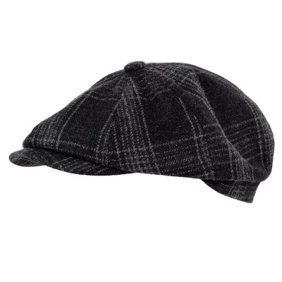 Flat cap - Gårda Premium Banbury Wool Newsboy (black)