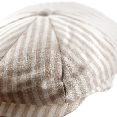 Flat cap - Gårda Barnaby Striped Newsboy (beige)